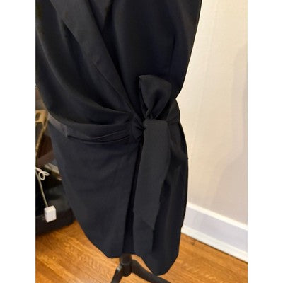 Entro Women’s Black Wrap Dress – V-Neck – Size Small