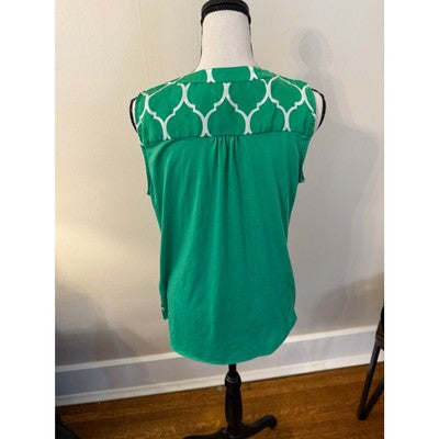 Hanna & Gracie Women’s Green Sleeveless Blouse – Size M