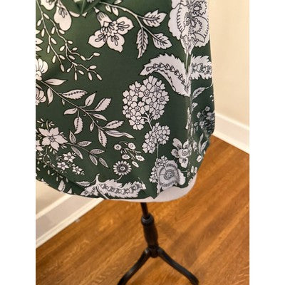 West K Tank Green with Black Flowers Size M