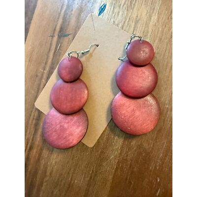 Wooden Earrings (VARIETY of Colors) Pick 1