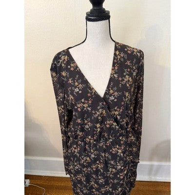 Ophelia Roe Long-Sleeve Floral Dress  M