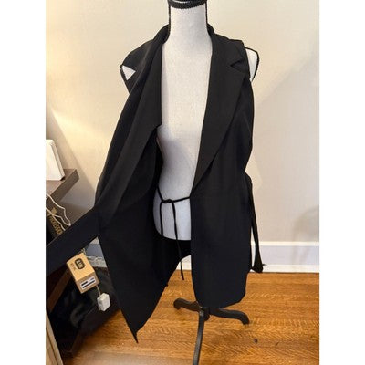 Entro Women’s Black Wrap Dress – V-Neck – Size Small