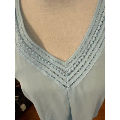 Daniel Rainn Light Blue Sleeveless Blouse Size Medium