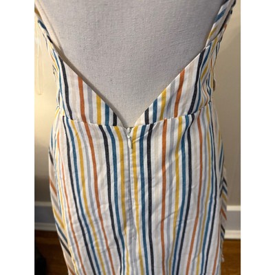 Altar'd State Striped Mini Dress Cutout Back Casual Summer Size M