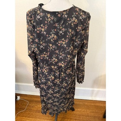 Ophelia Roe Long-Sleeve Floral Dress  M