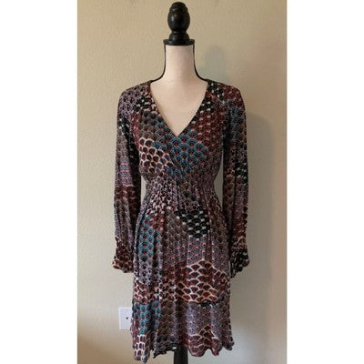 Anthropologie  Maeve V-Neck Long Sleeve A-Line Dress – Size XS