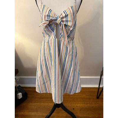 Altar'd State Striped Mini Dress Cutout Back Casual Summer Size M