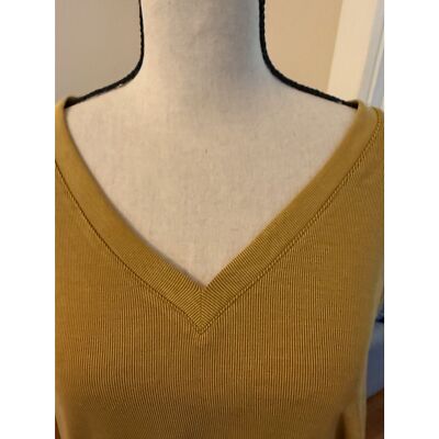 Umgee V-Neck T-Shirt Dress – Mustard – Size Medium – NWT