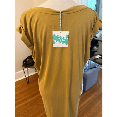 Umgee V-Neck T-Shirt Dress – Mustard – Size Medium – NWT