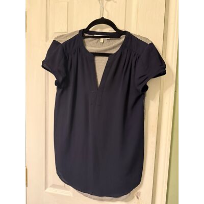 Daniel Rainn Womens Top Size Medium Navy & Gray