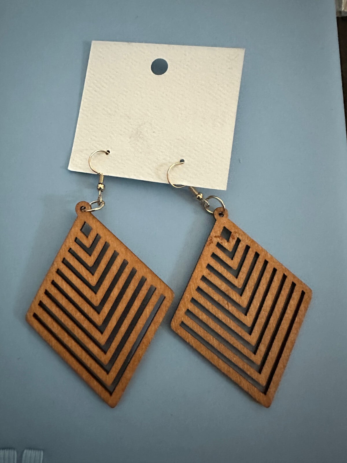 Simple Bohemian Style Wooden Jewelry Trendy Female Earrings Light Wood
