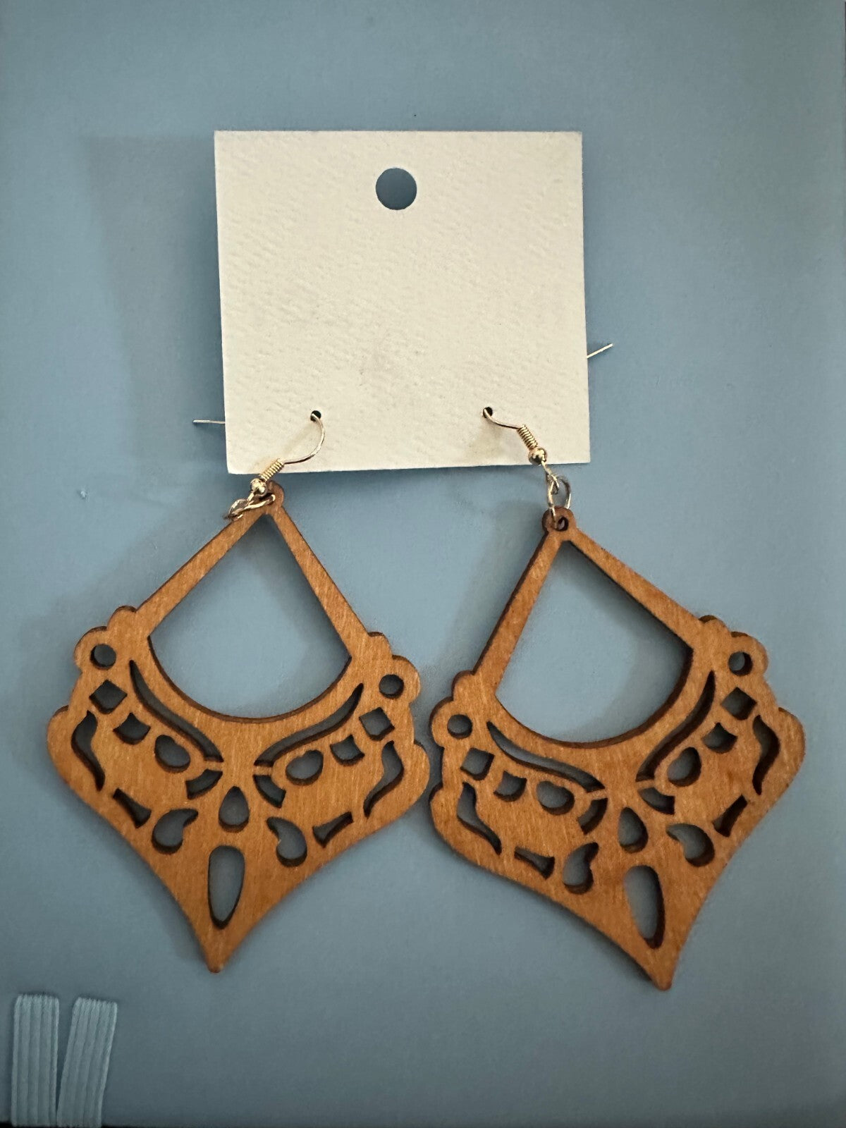Simple Bohemian Style Wooden Jewelry Trendy Female Earrings Light Wood