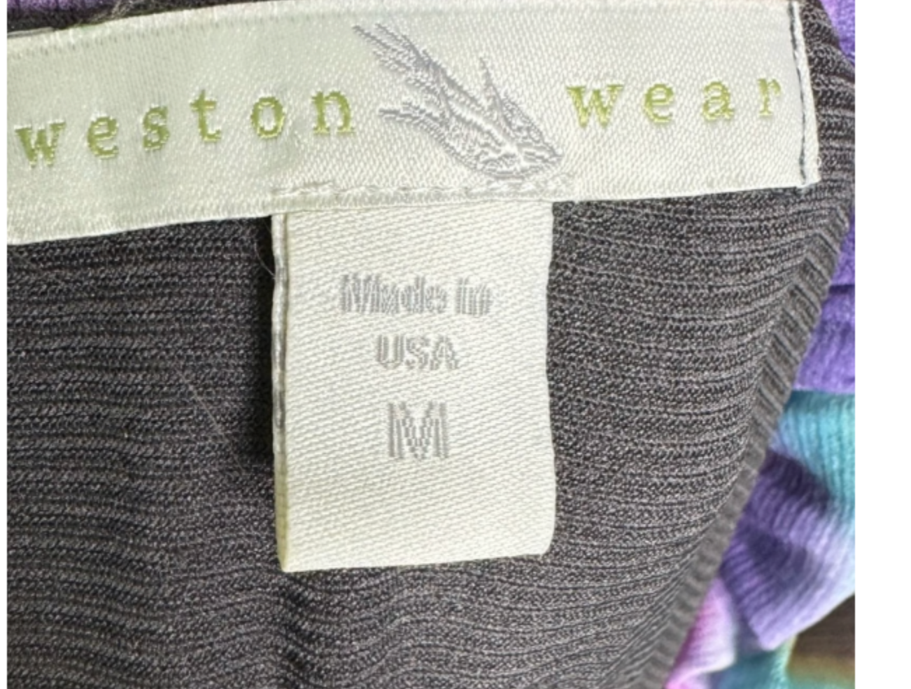 Anthropologie Weston Wear Purple Printed Ruffle Sleeveless Tie Dye Print Top Size Medium