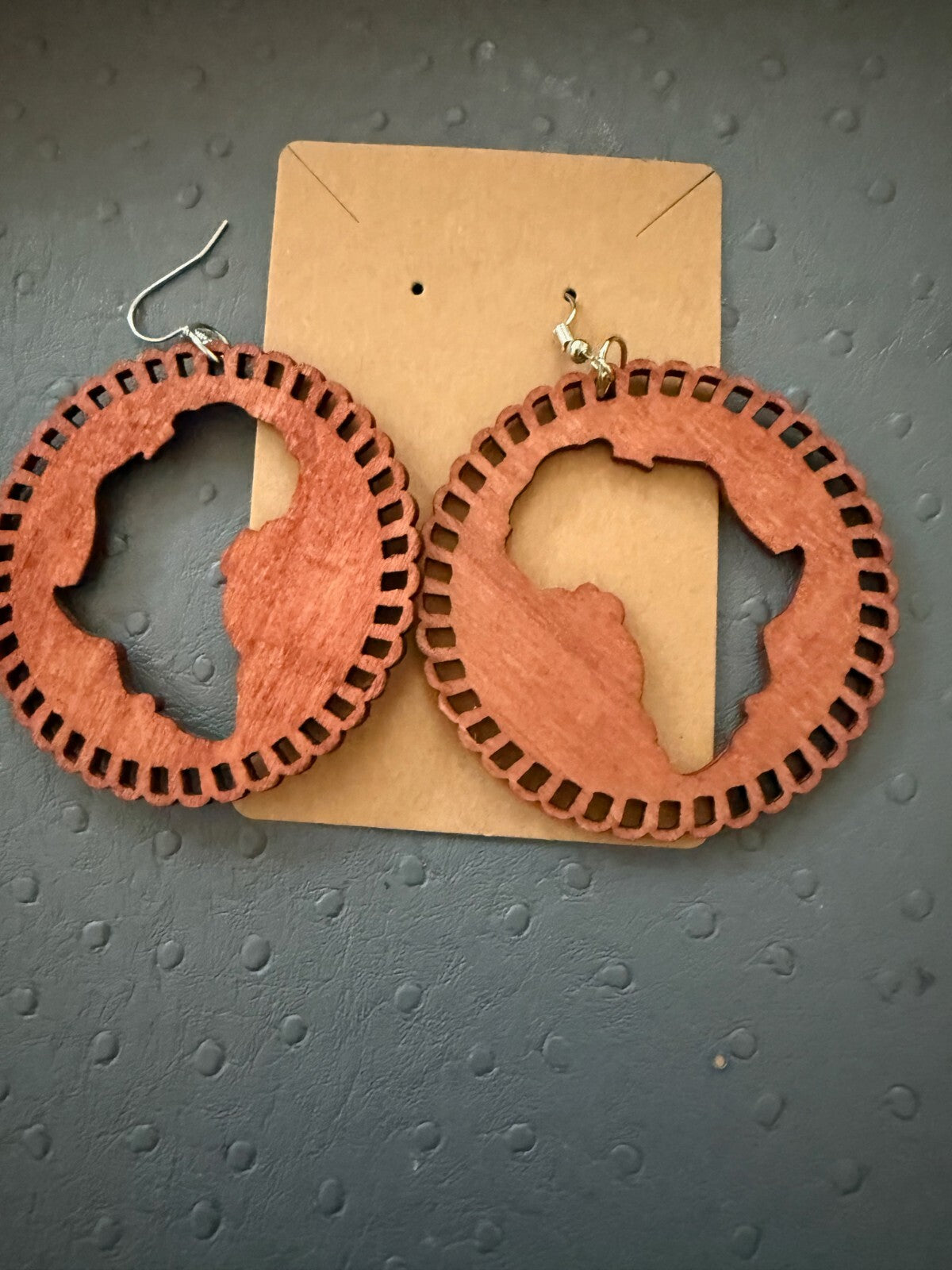 Wood Drop Earring Die-Cut Earrings ROUND