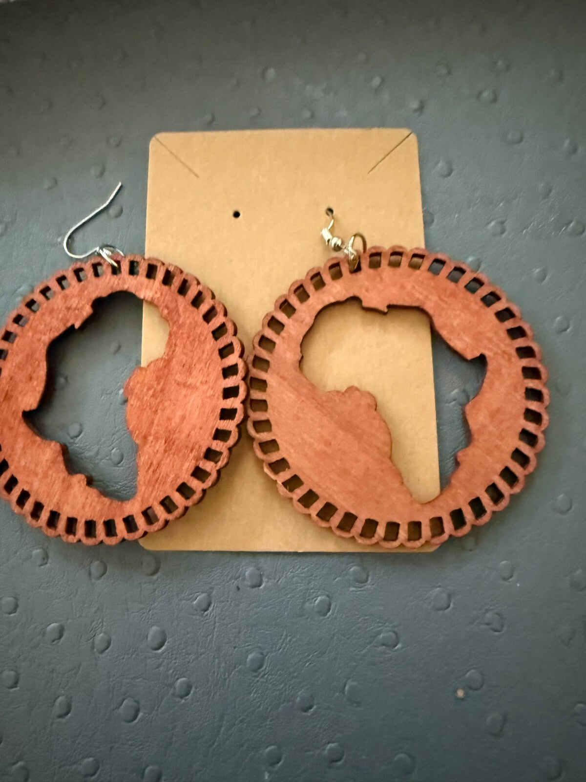 Wood Drop Earring Die-Cut Earrings ROUND