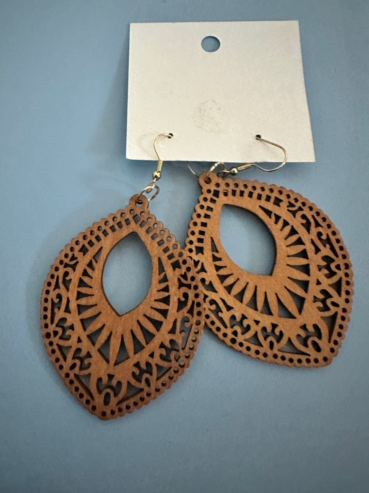 Simple Bohemian Style Wooden Jewelry Trendy Female Earrings Light Wood