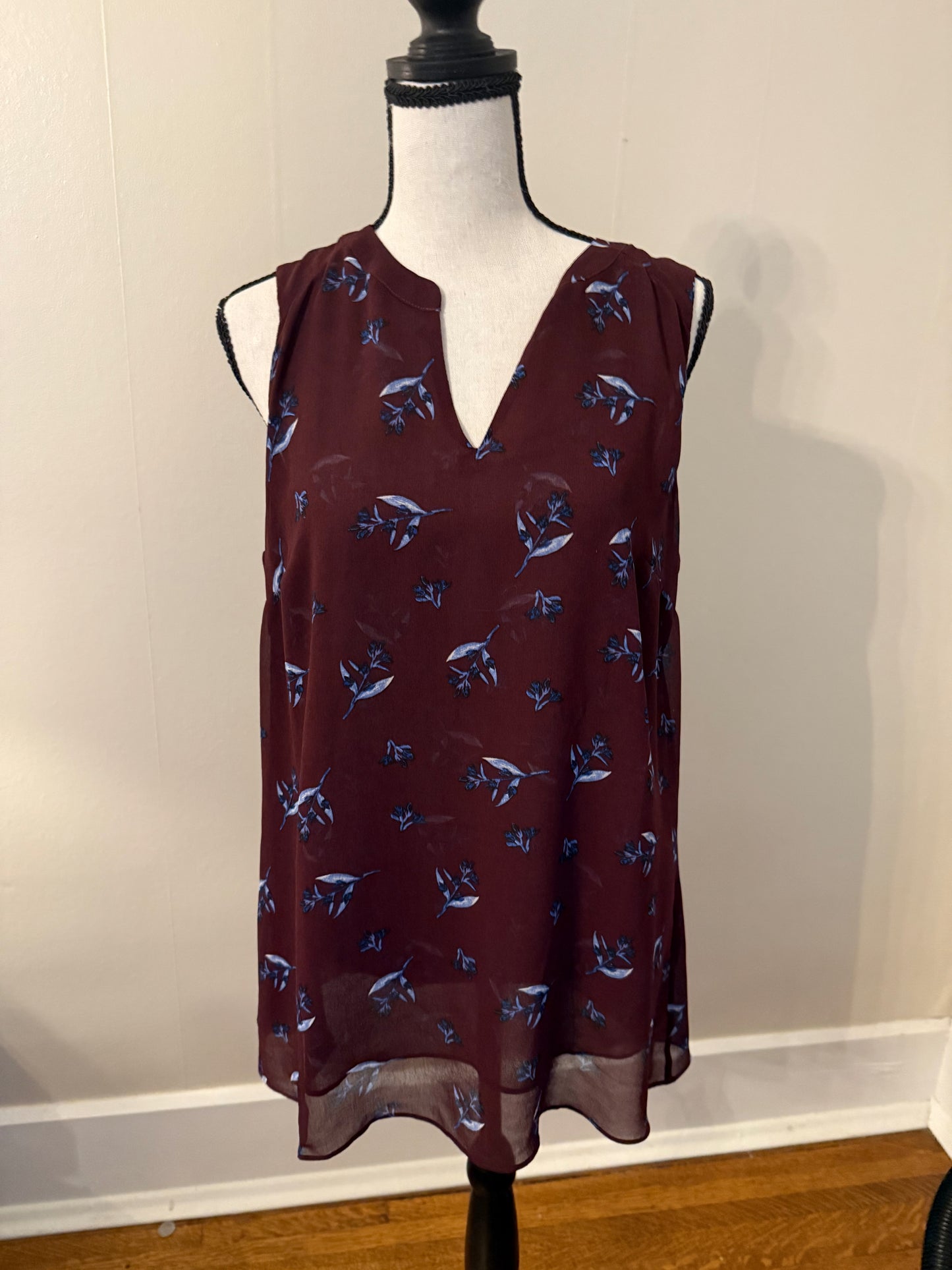CAbi Bouquet Merlot Burgundy Maroon Sz M NWOT