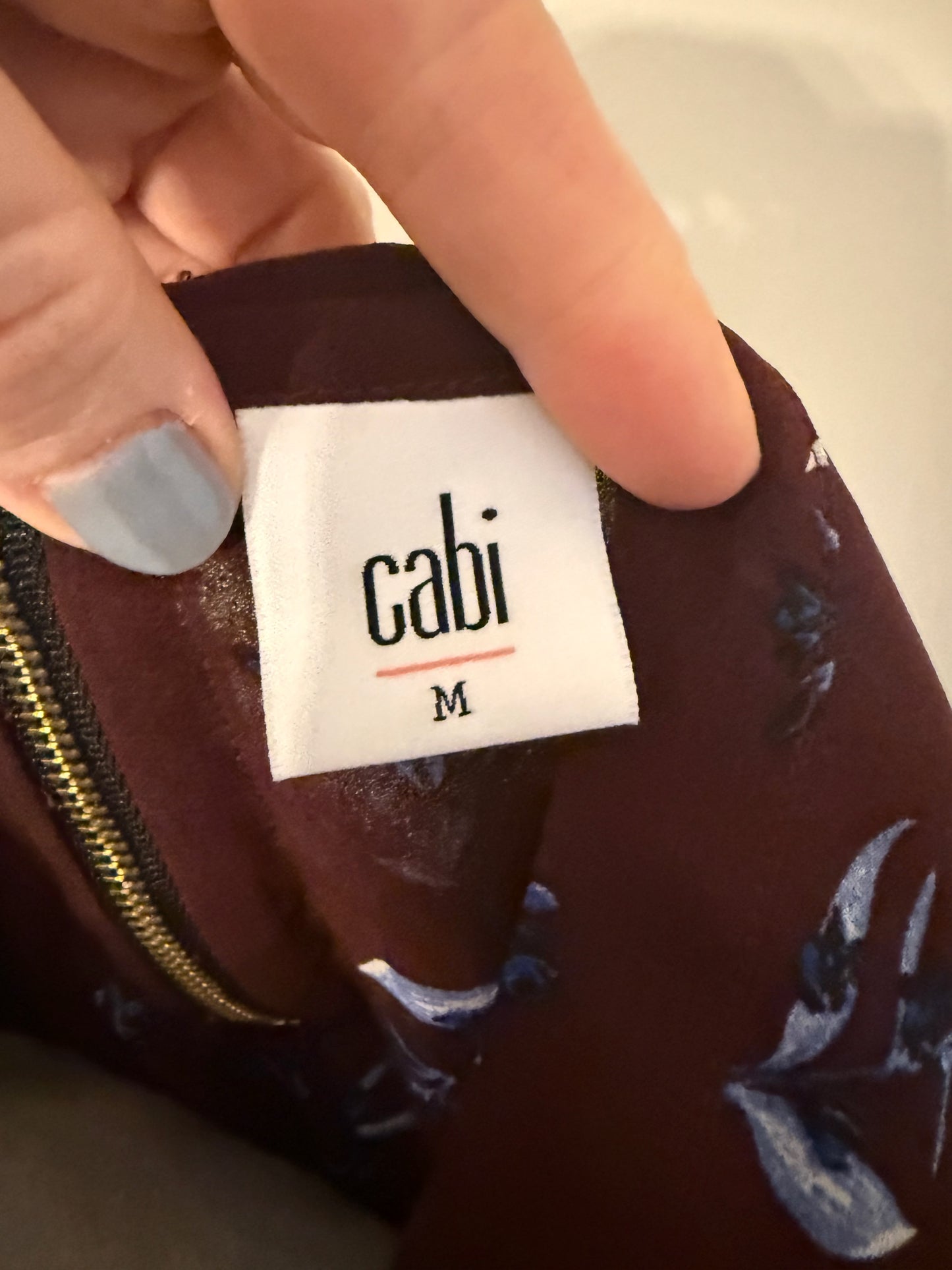 CAbi Bouquet Merlot Burgundy Maroon Sz M NWOT