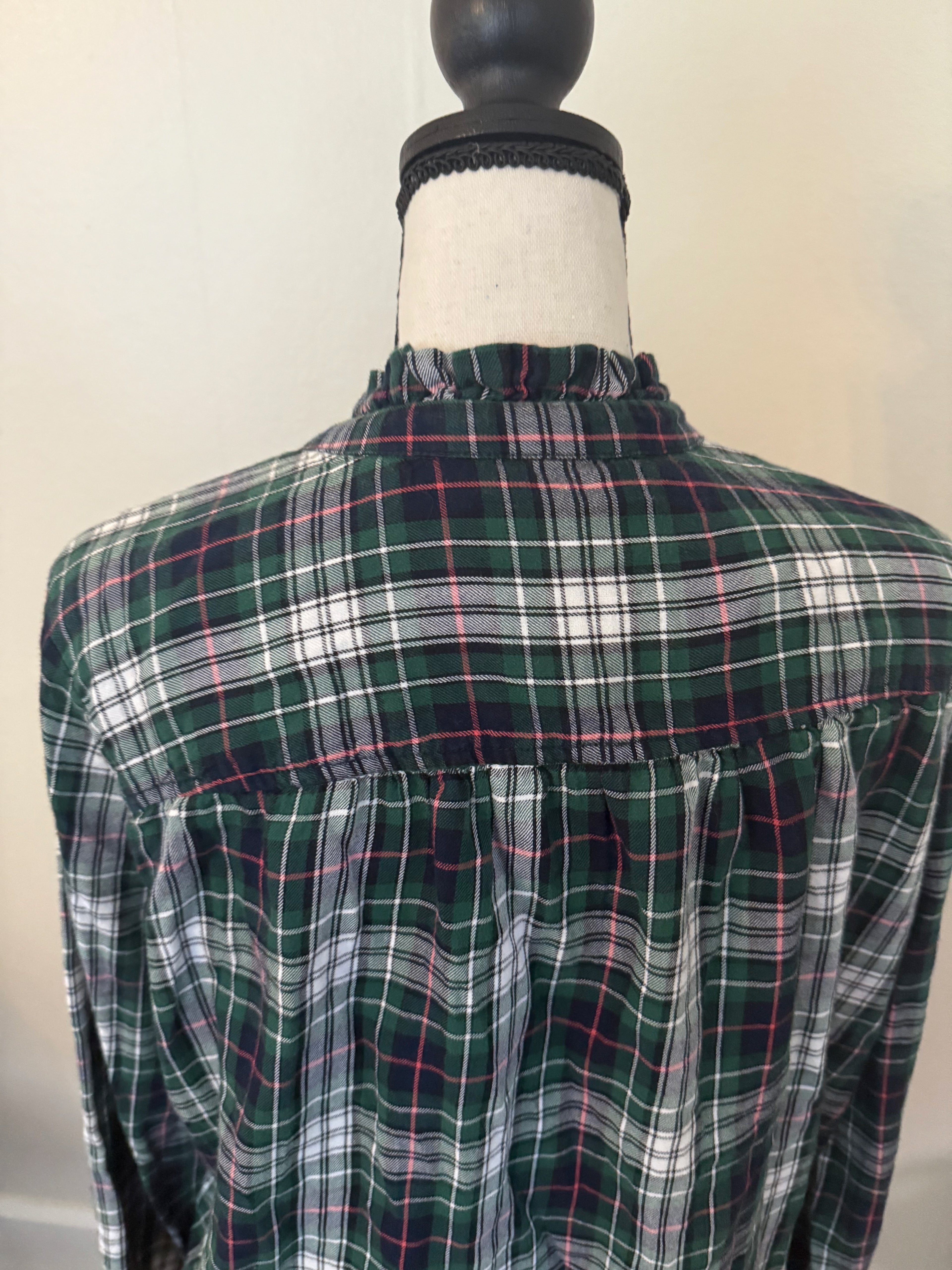 Ann Taylor Loft Flannel Plaid Button Down Size M