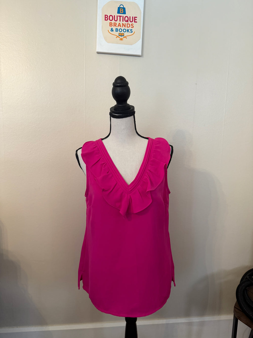 Skies Are Blue Hot Pink Ruffle Blouse