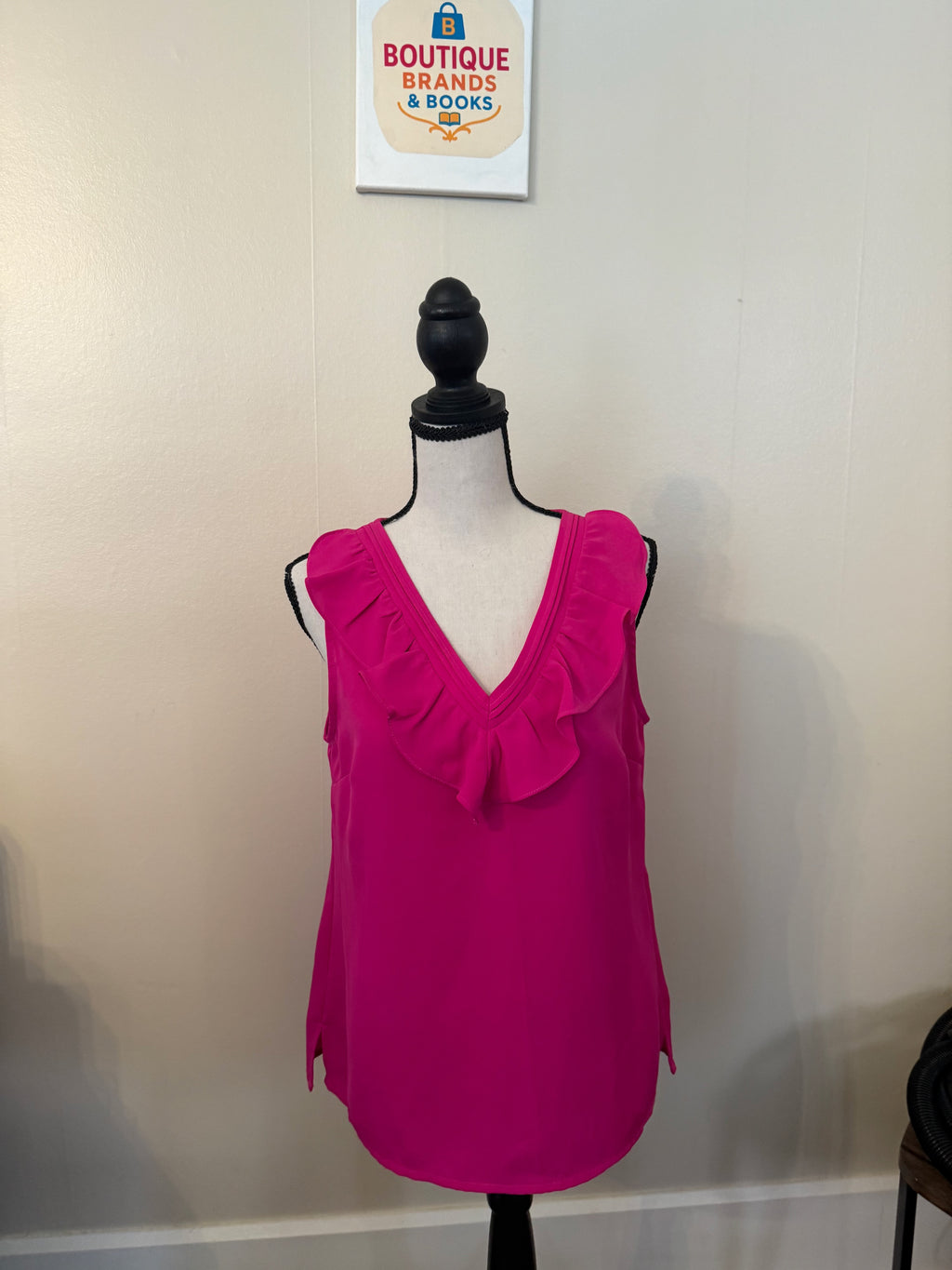 Skies Are Blue Hot Pink Ruffle Blouse