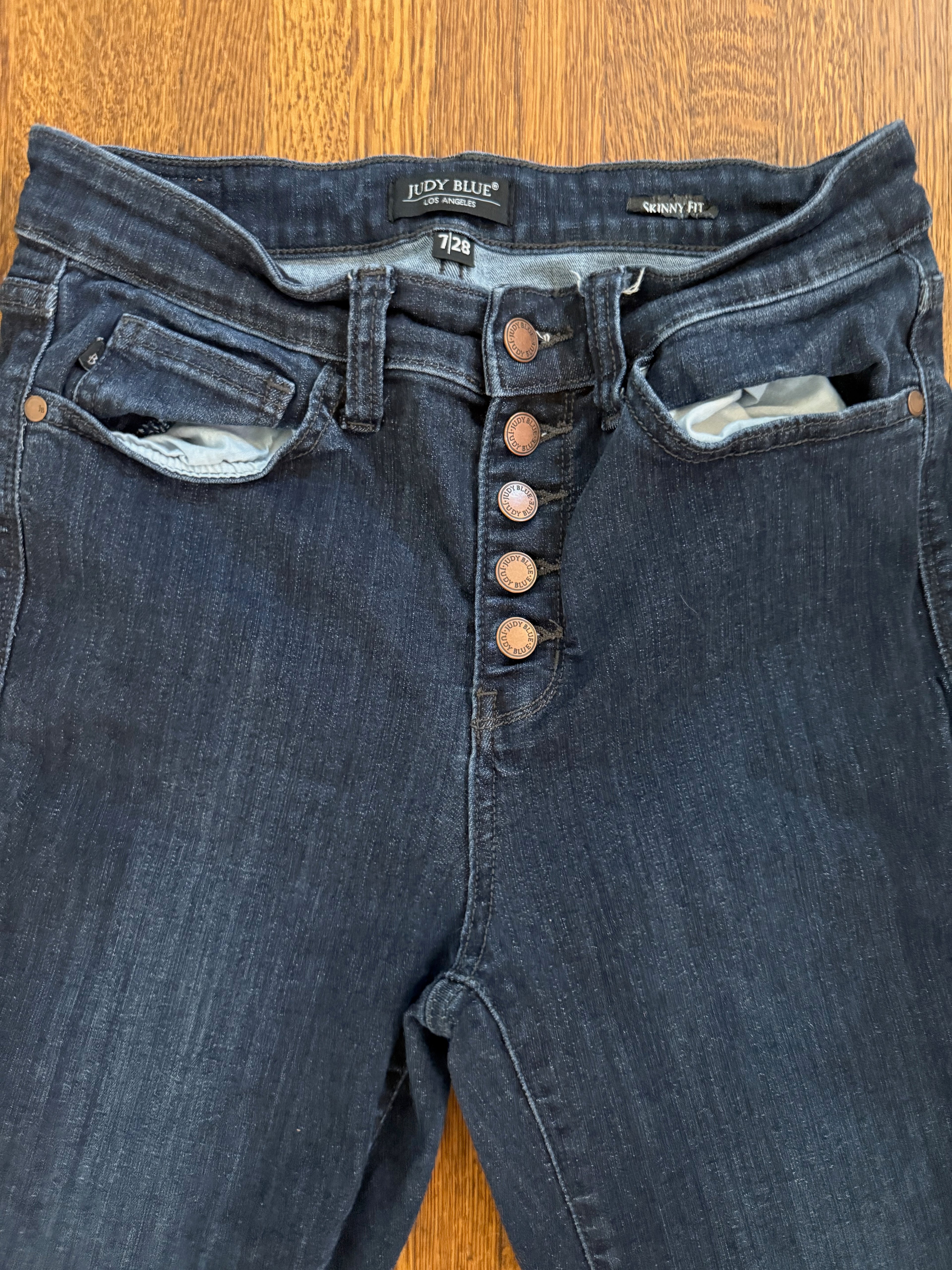 Judy Blue Denim with button-fly Size 7/28