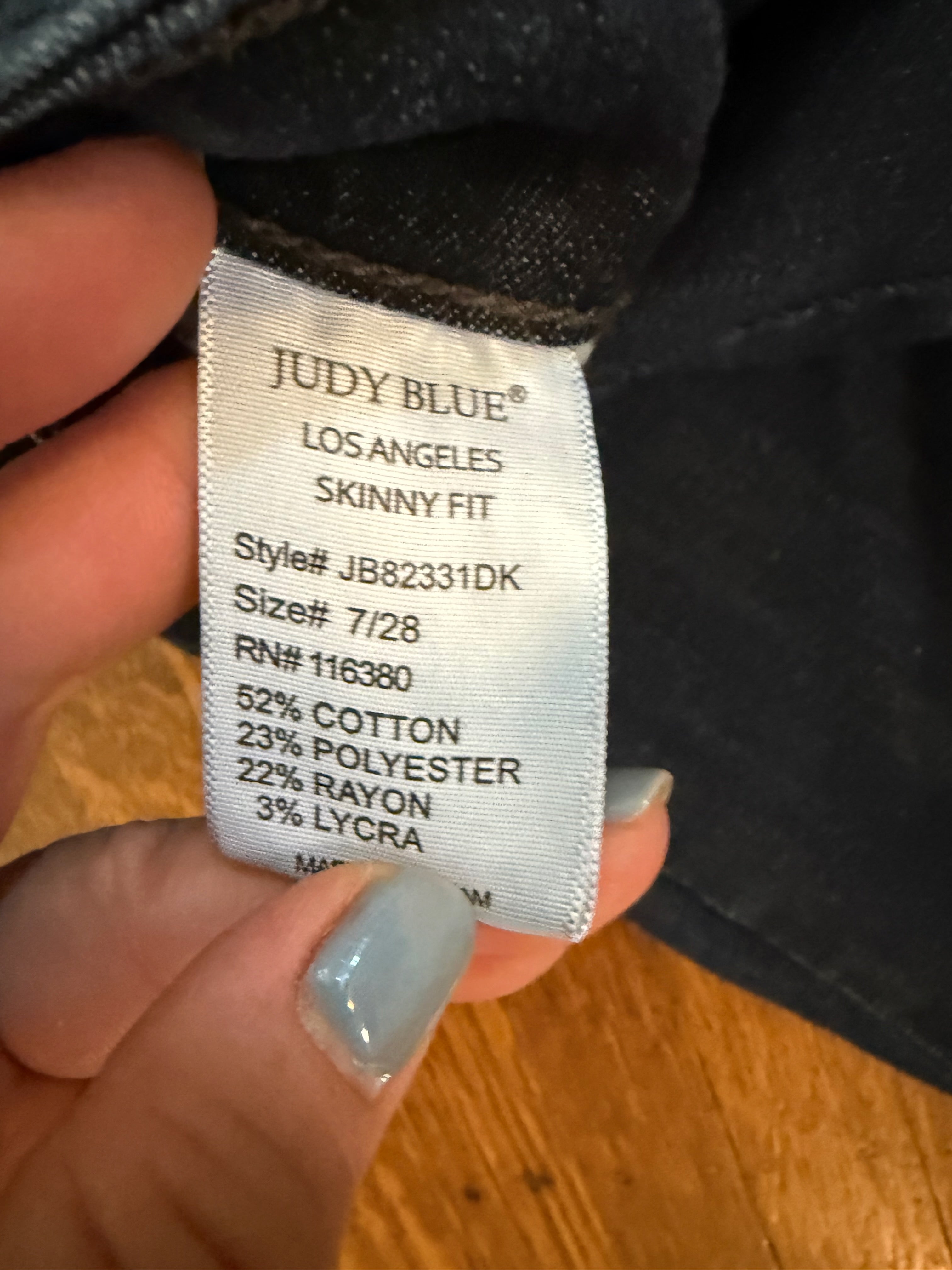 Judy Blue Denim with button-fly Size 7/28