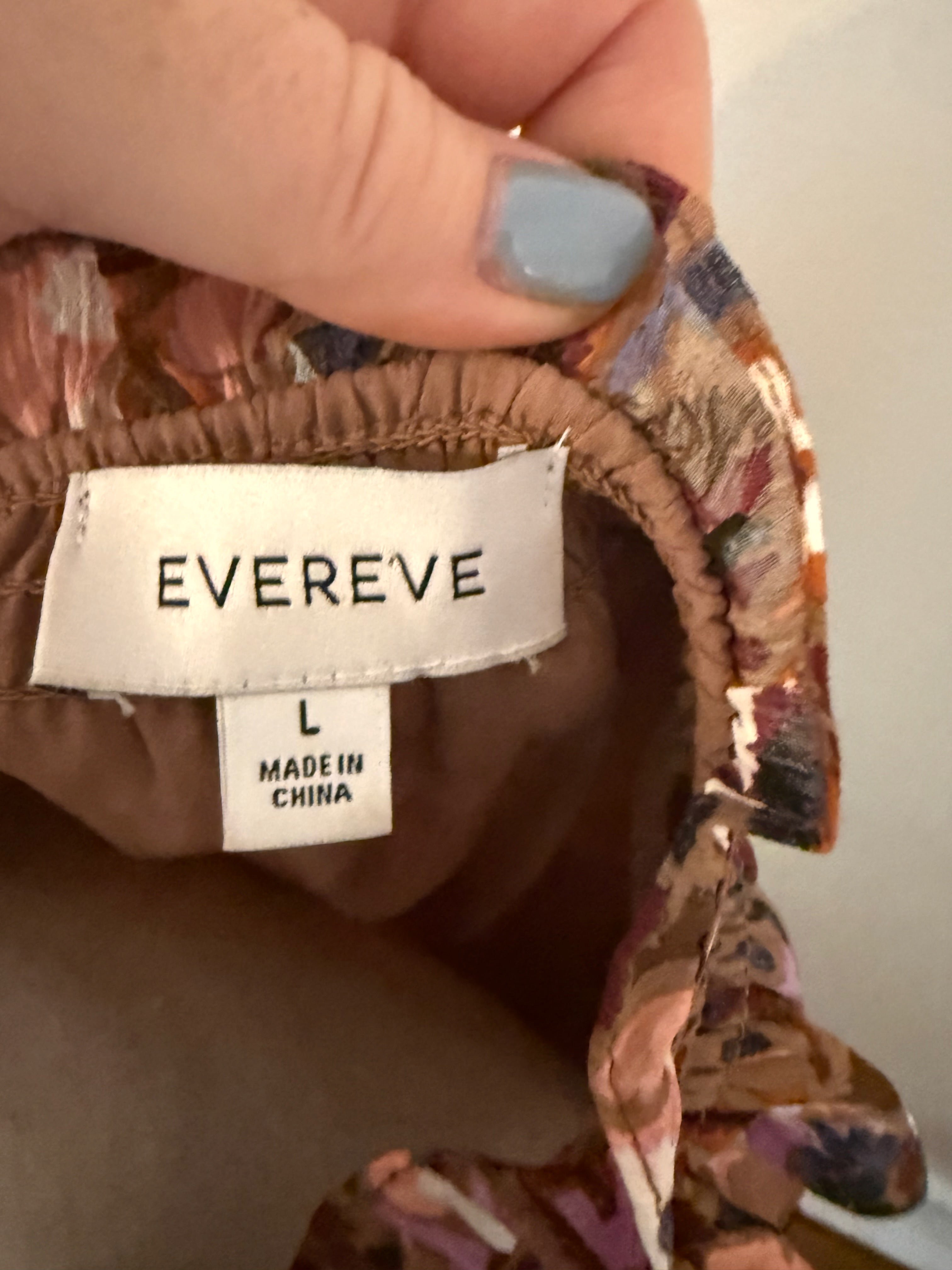 Evereve Dress Tiered Dress - BROWN with Purple and other colors NEW
