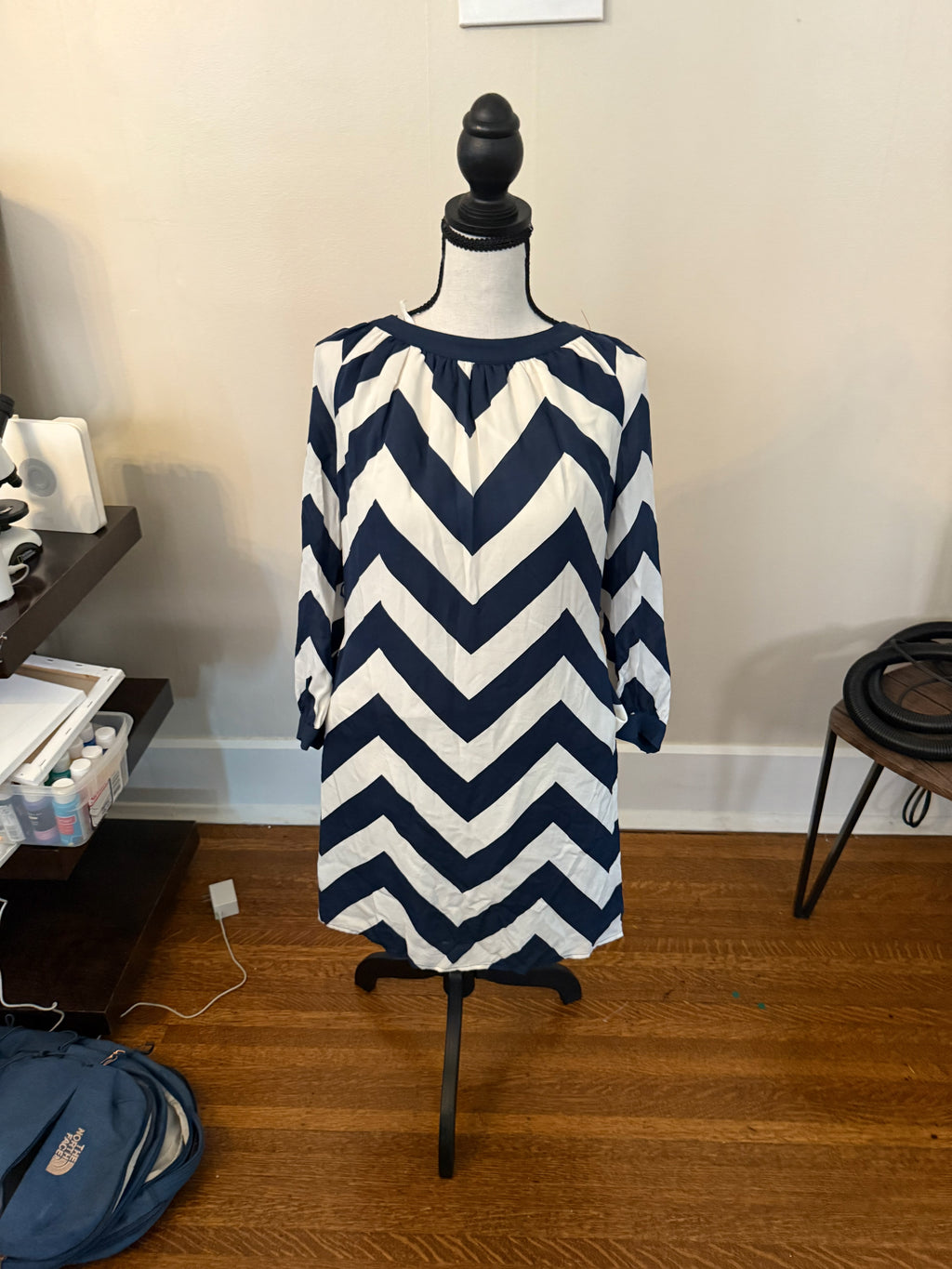 Vineyard Vines Long-Sleeve Dress Chevron in size 8