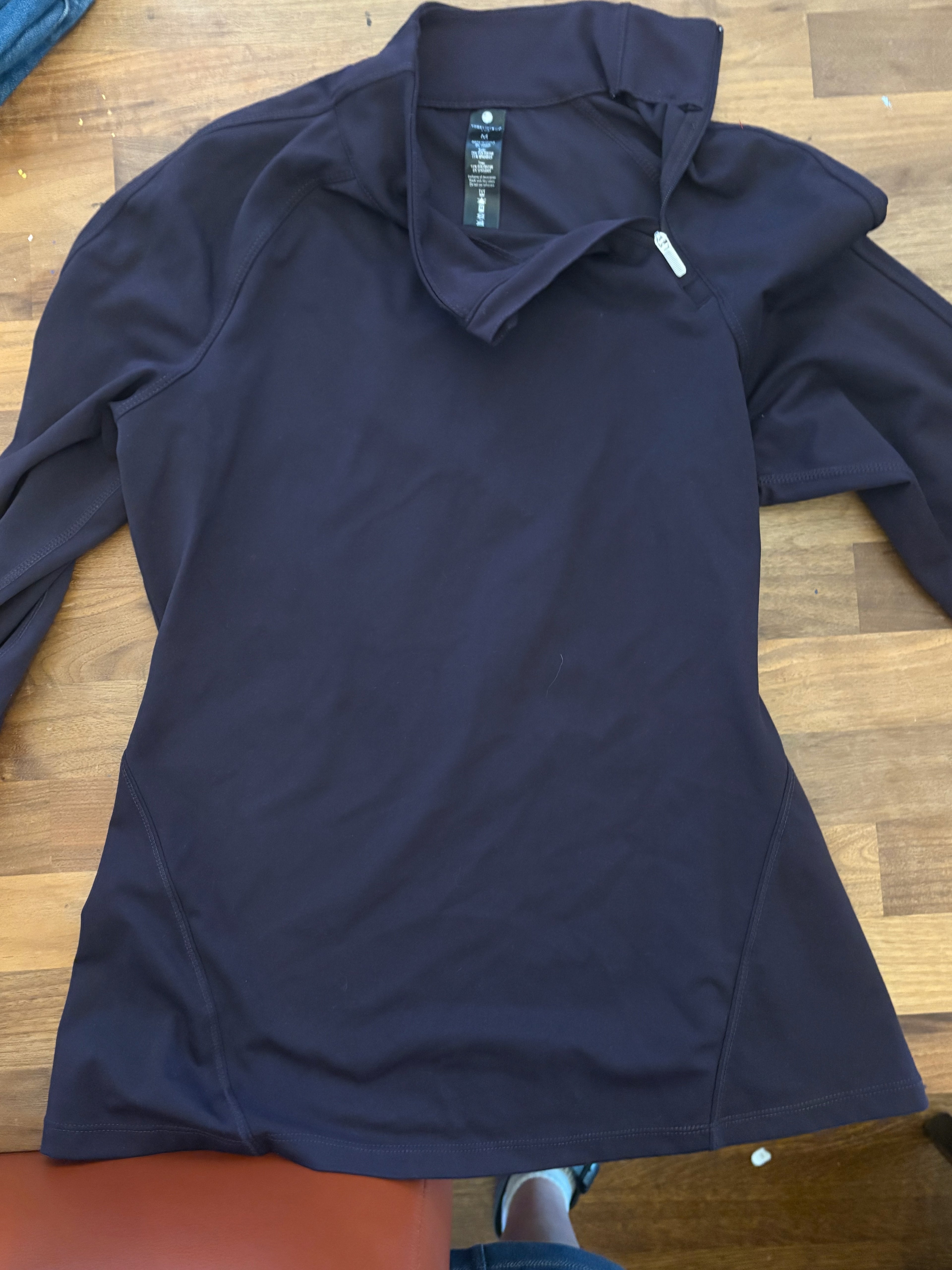 Yogalicious Lux Long Sleeve Athletic Pullover Sweatshirt Purple Size Medium