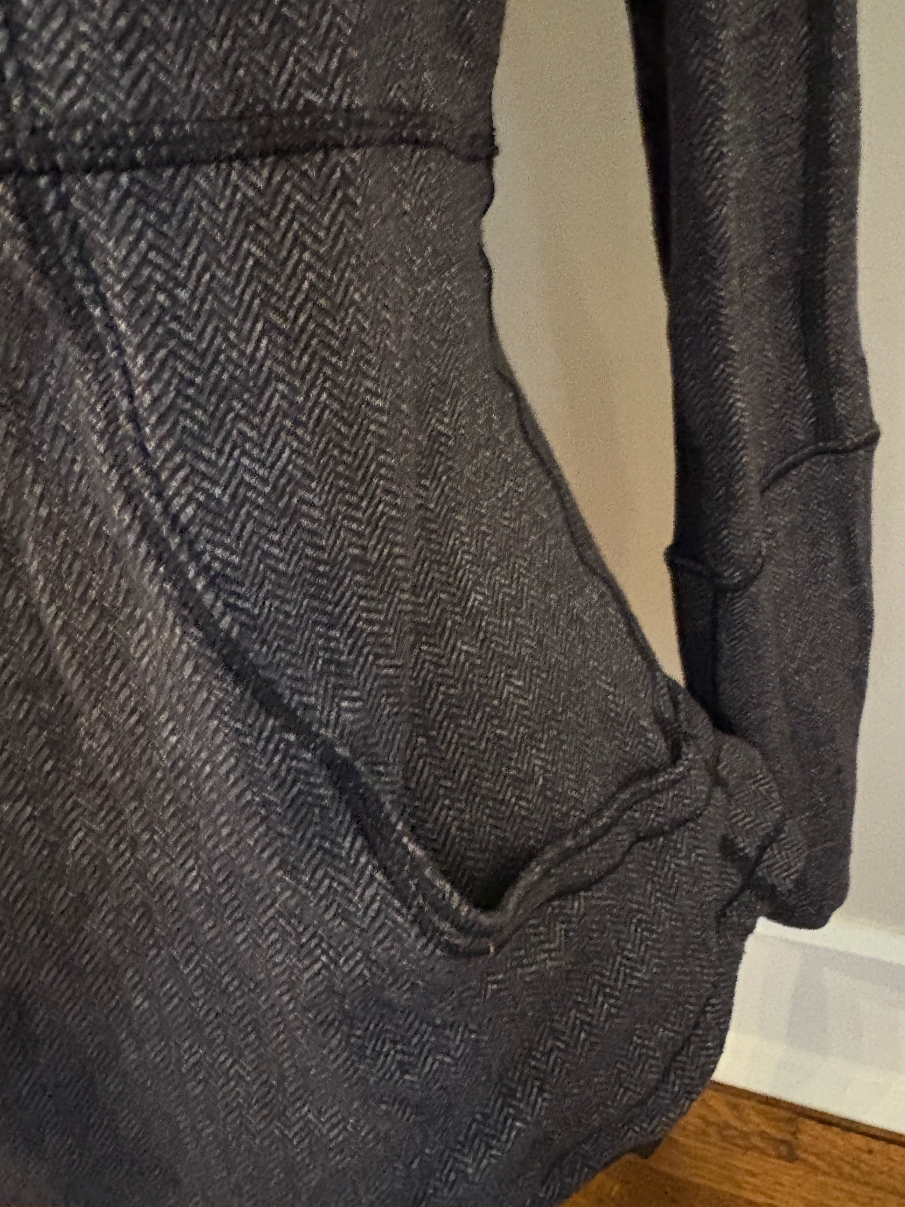 Lululemon Think Fast Pullover Mini Check Pique Pique Black Heathered Size M