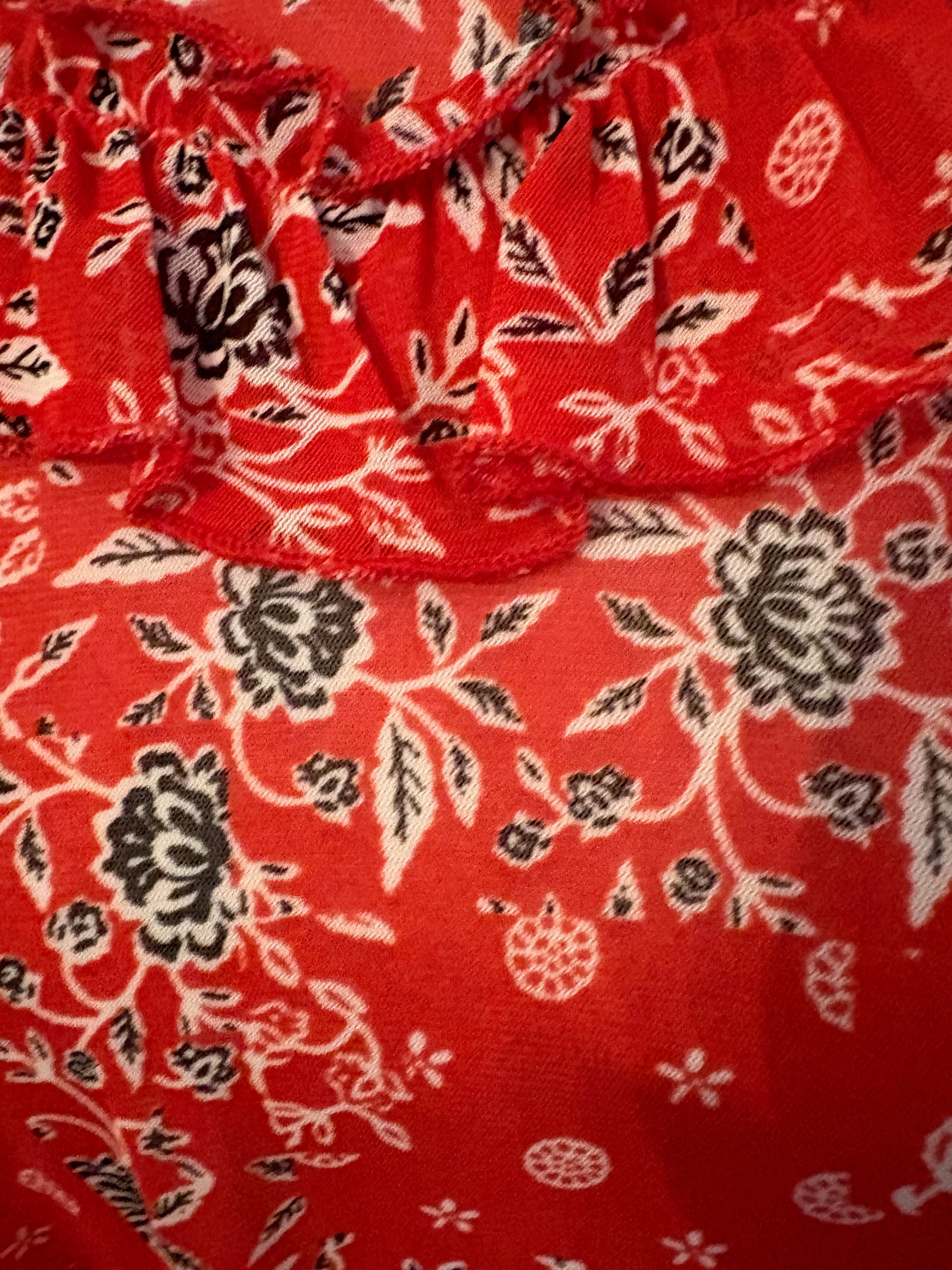 Ember M sheer red blouse