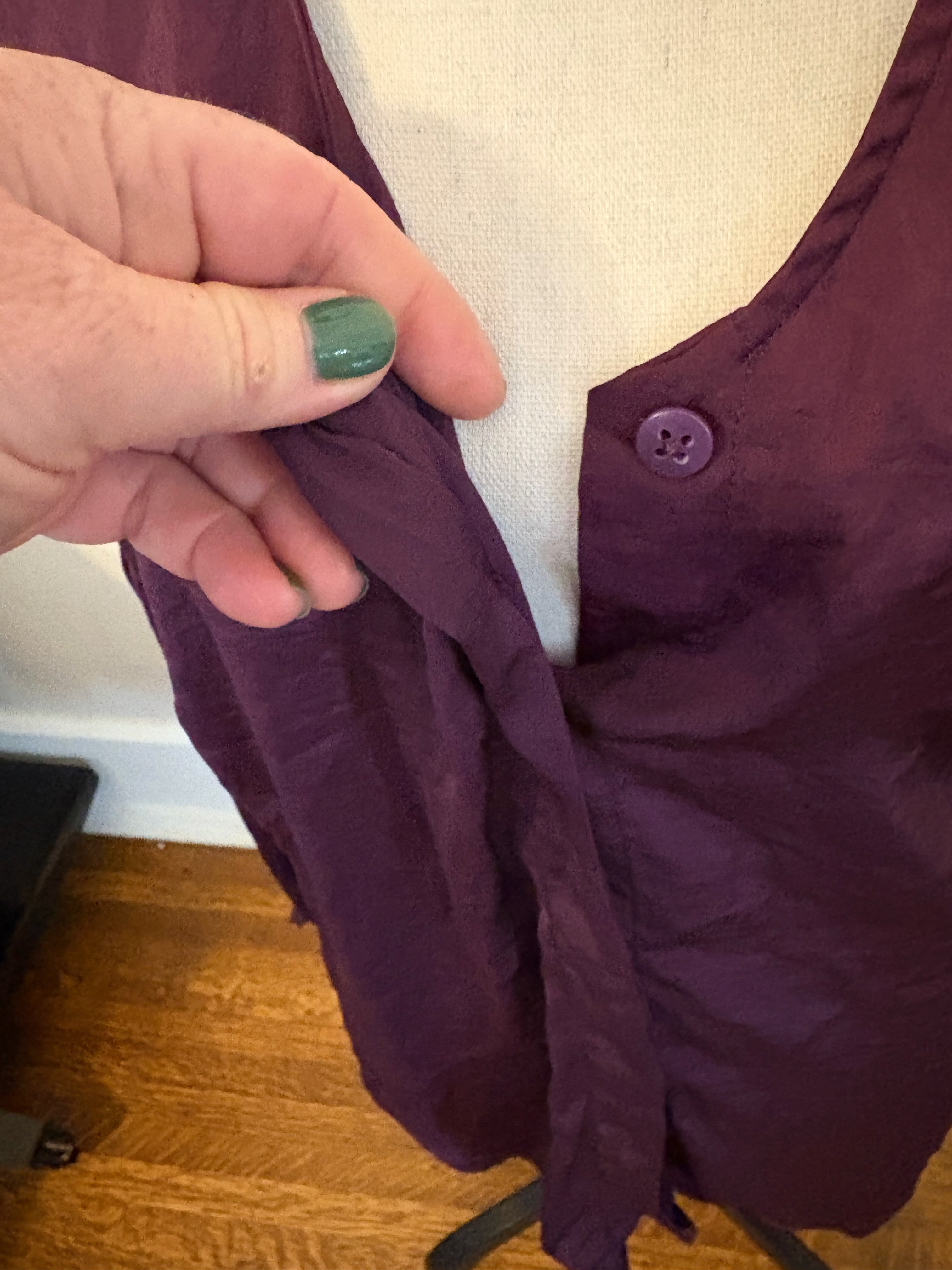 CAbi Beguile Blouse Tunic Top  M Purple