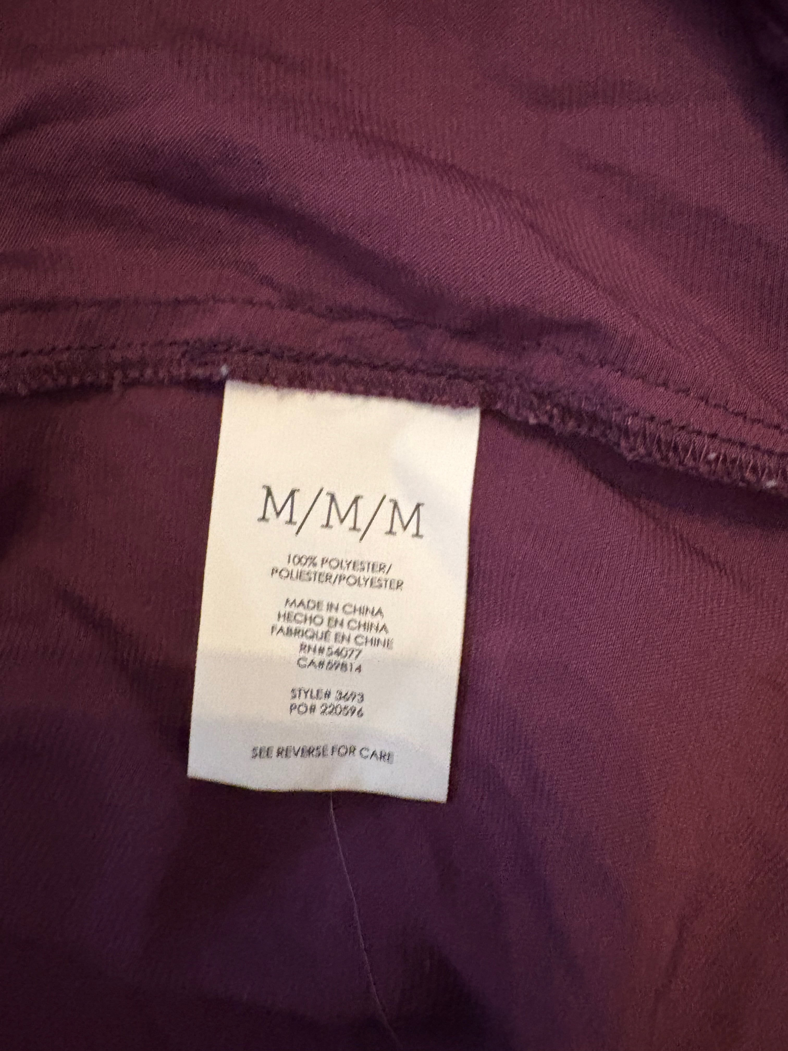 CAbi Beguile Blouse Tunic Top  M Purple