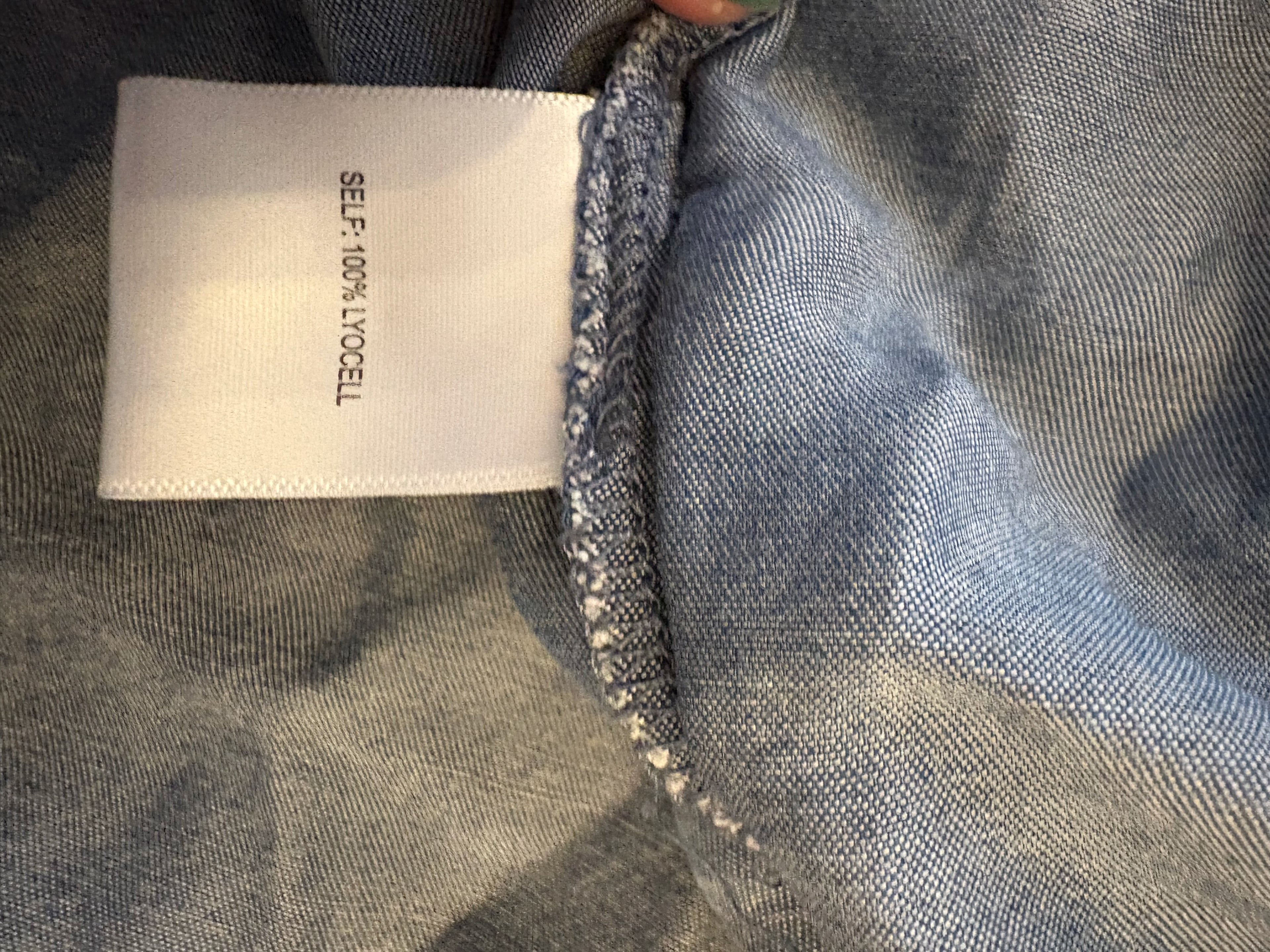 JANE & DELANCEY Women's Blue Soft Lyocell Chambray Button Down Shirt  M