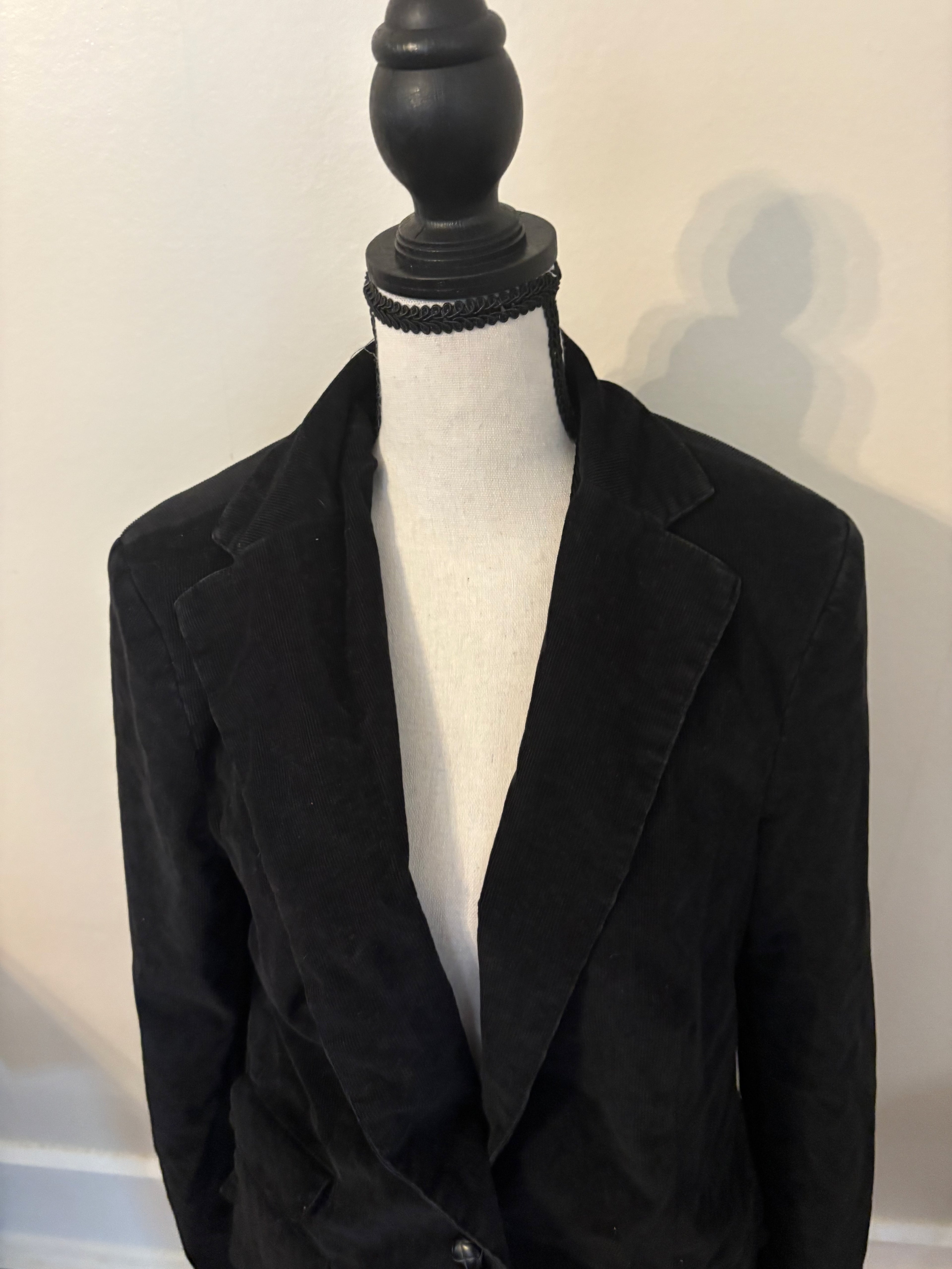 London Jean Corduroy Black Blazer Size 12