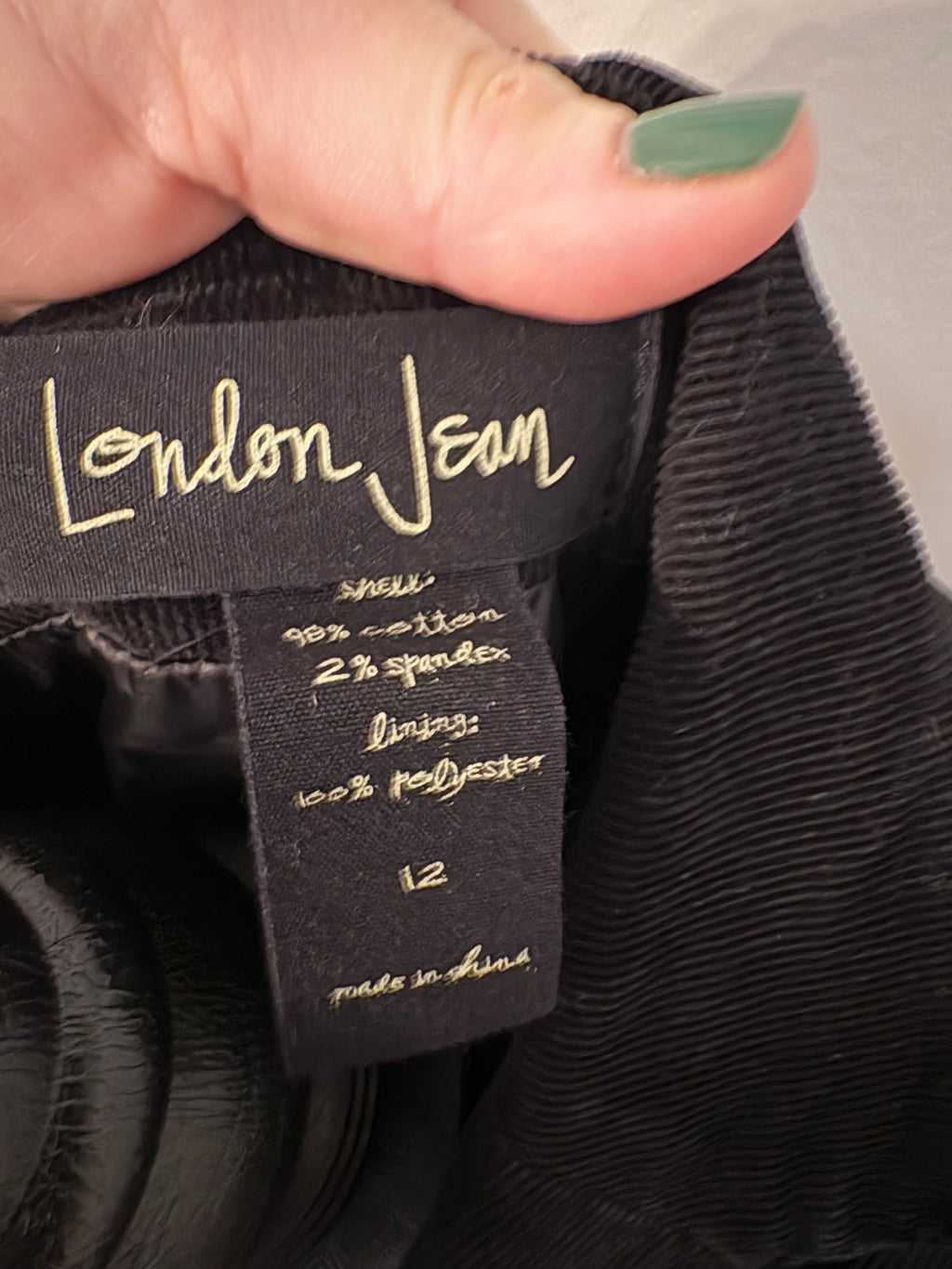 London Jean Corduroy Black Blazer Size 12