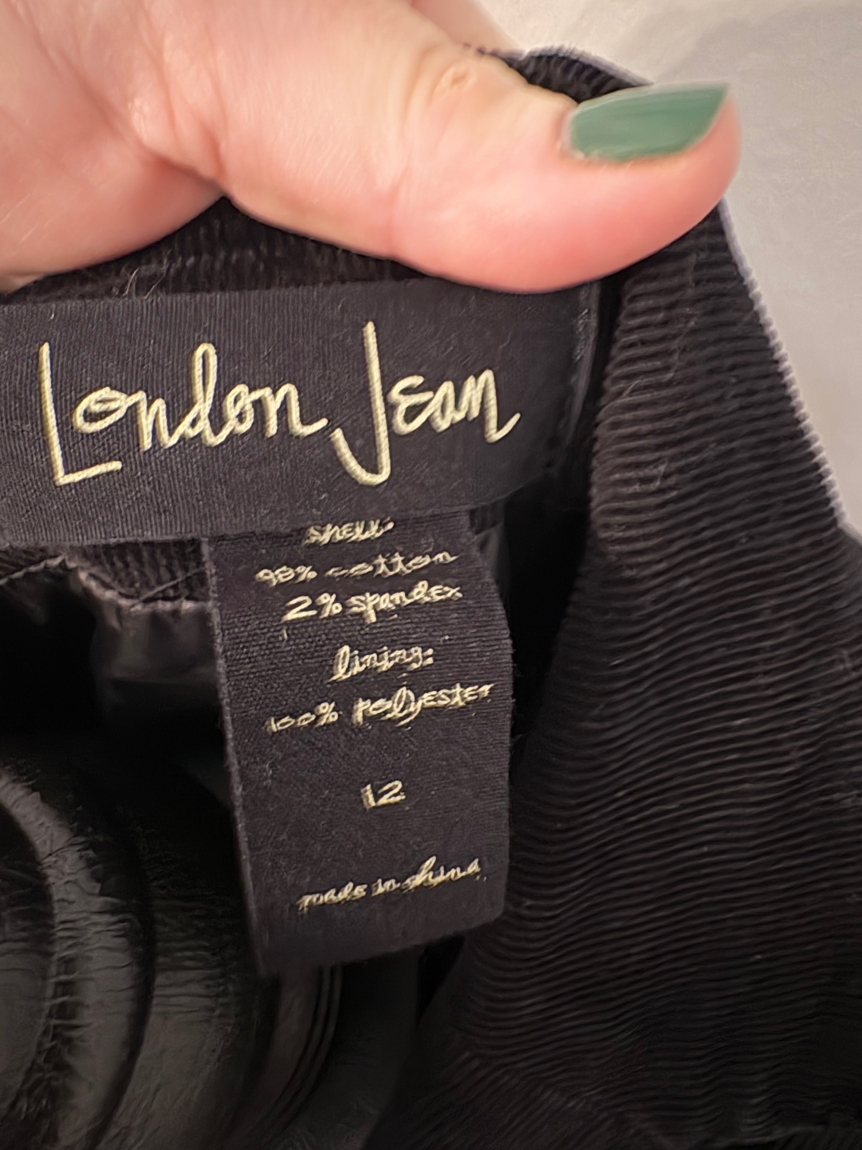 London Jean Corduroy Black Blazer Size 12