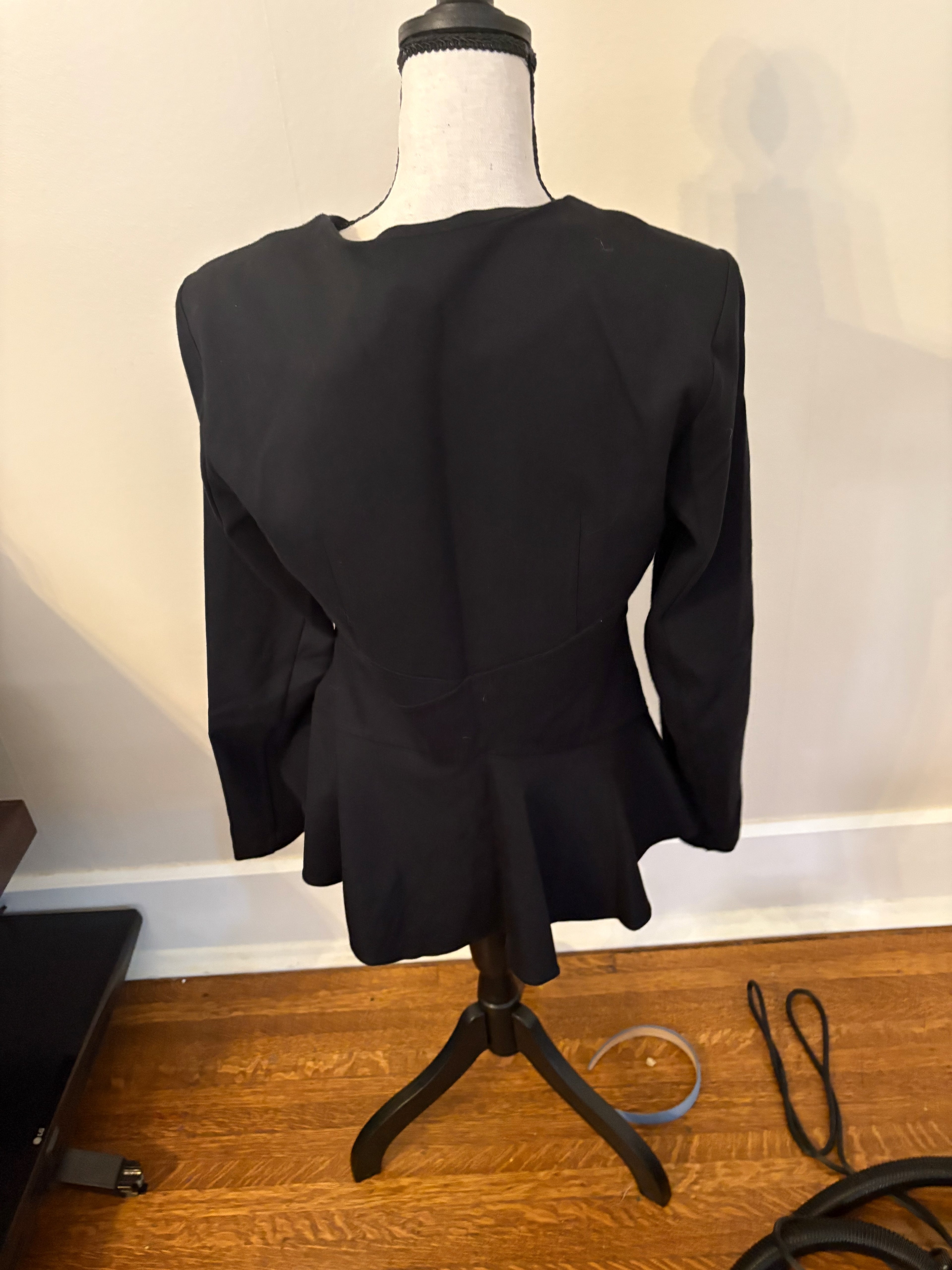 CAbi Crisscross Zip Dress Jacket Size S