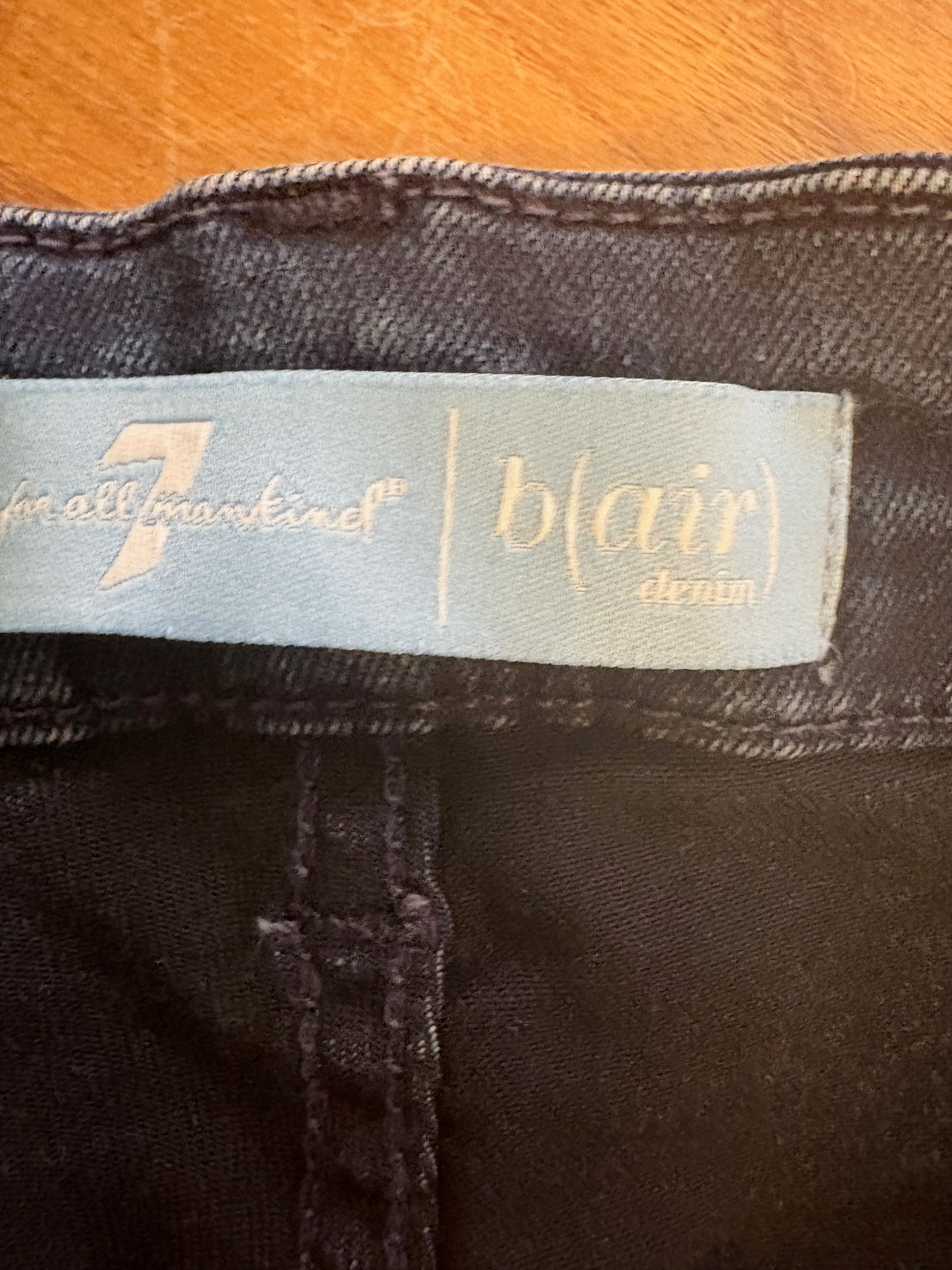 7 For All Mankind Women’s “The Straight” Jeans – Size 31 Dark Wash Blue Denim
