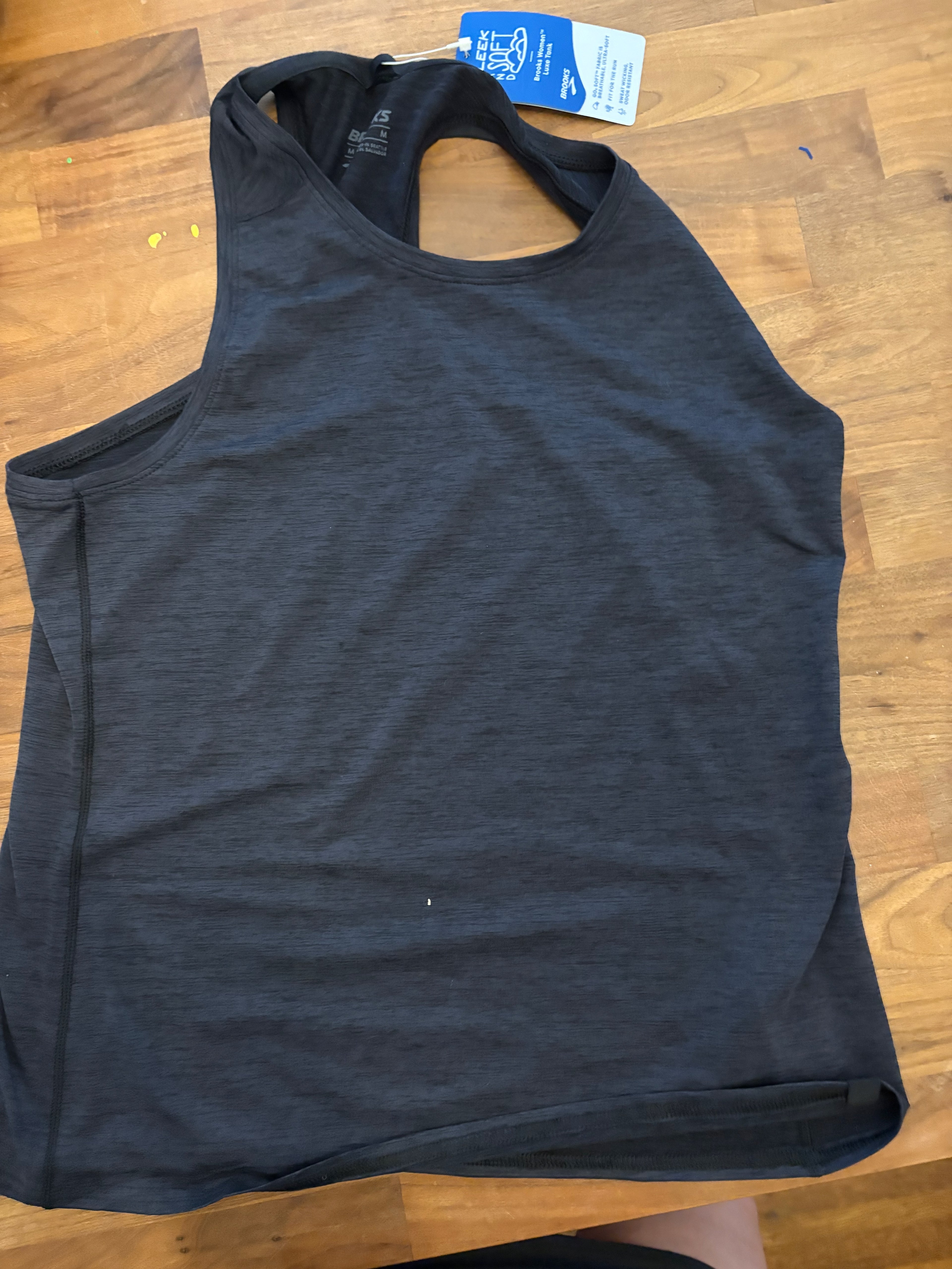 Brooks Running Black Tank Top Size M NWT