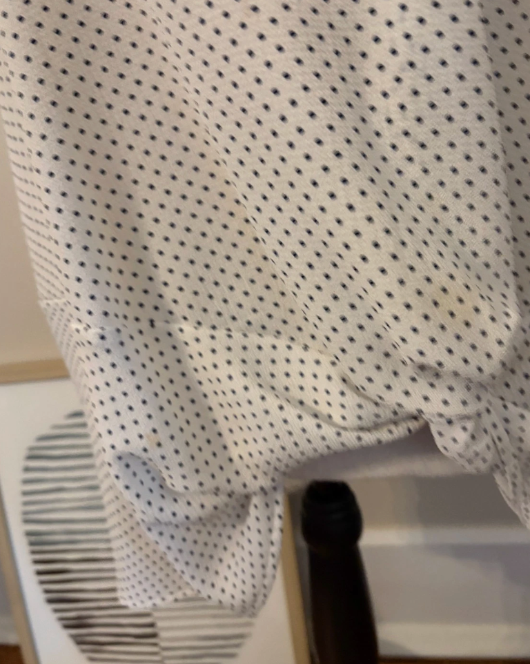 Tua Dots Blouse Top Blue and White NWOT Size XL