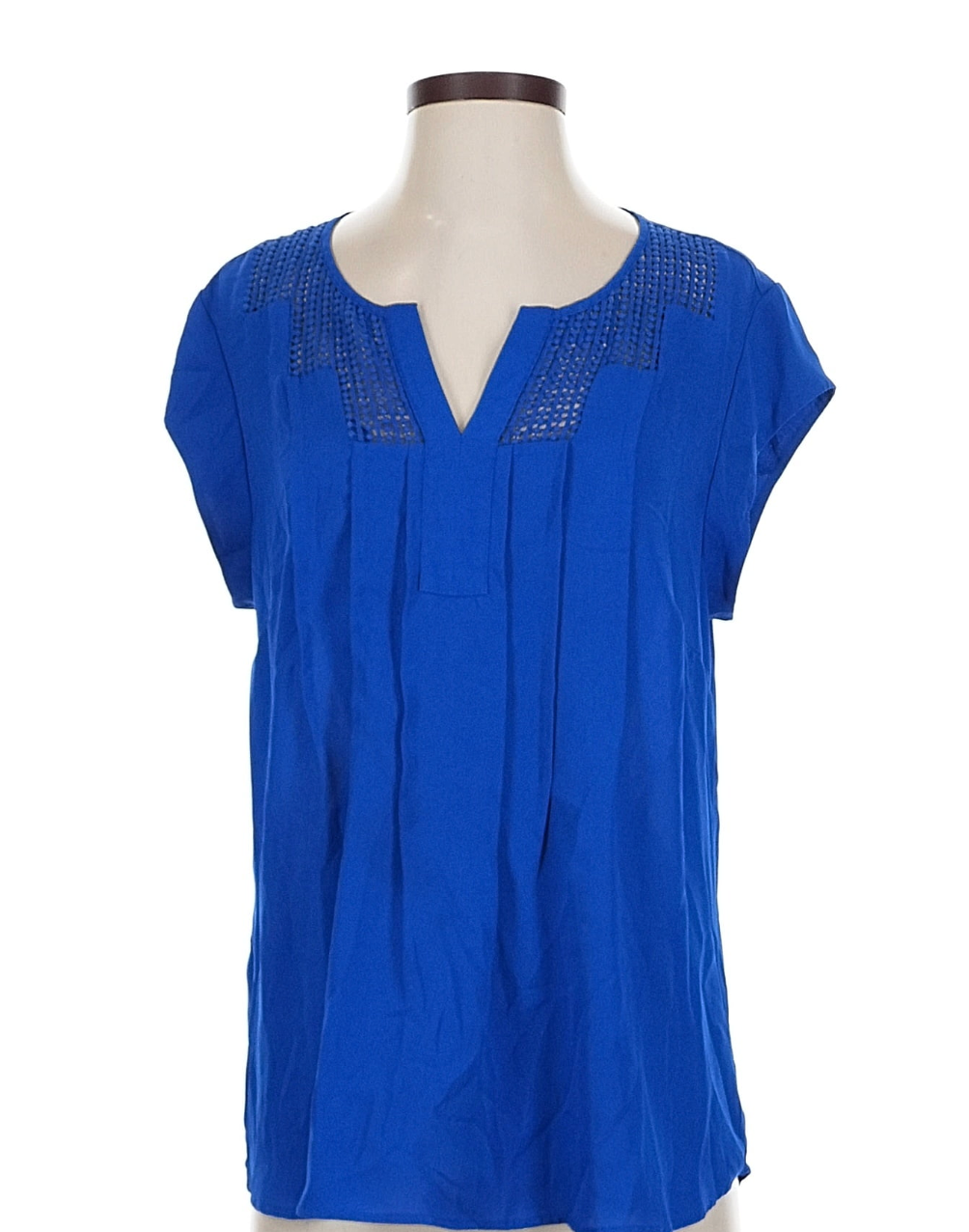 Daniel Rainn Short Sleeve Blouse Royal Blue Size PM
